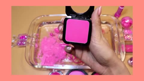 Mixing "NAON PINK" Makeup,Parts,glitter... Into Slime! "NAONPINKHOLIC"