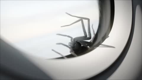 Giant Spider on a Plane