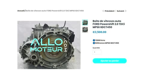 ALLOMOTEUR.COM - Boite de vitesses auto FORD Powershift 2.0 TDCi MPS6 6DCT450