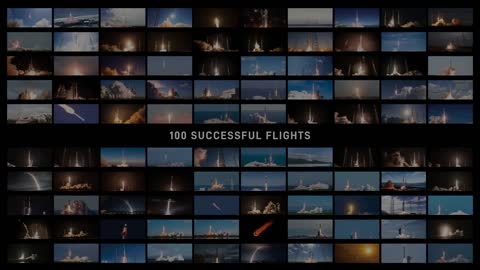 Successful 100 flights of spacex