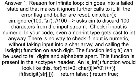 How Can I avoid char input for an int variable