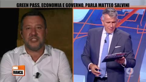 🔴 Matteo Salvini a ZONA BIANCA su Rete 4 (11/08/2021)