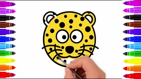 Drawing and Coloring for Kids - How to Draw Tiger Face