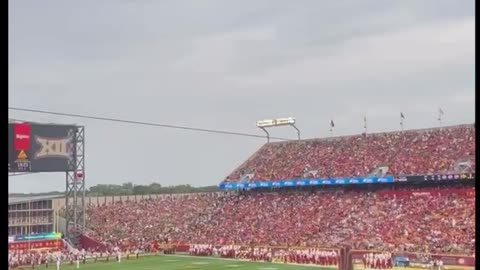 President Trump gets cheered at Iowa State Football game