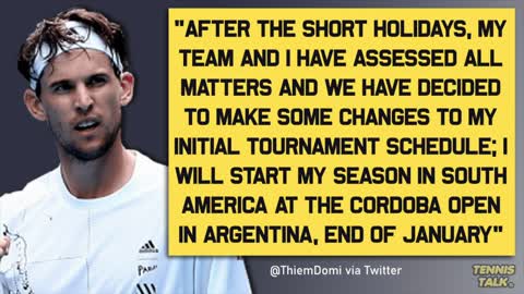 Thiem WITHDRAWS from Australian Open 2022 | Tennis News