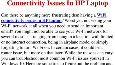 Simple Ways To Fix WiFi Connectivity Issues In HP Laptop