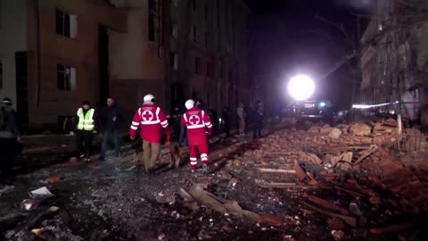 Russian missiles hit a residential area in Kharkiv