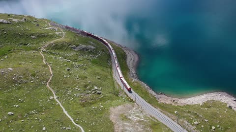 Glacier Express Bernina Express Rhb Lake 4K