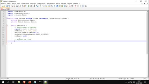 Java parte 30. Interfaces gráficas de usuario (parte 12). Listas y eventos.