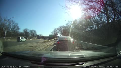 SUV Rolls Out of Control on Ramp