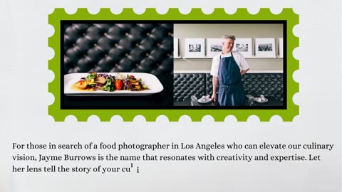 Jayme Burrows, Your Premier Food Photographer in Los Angeles