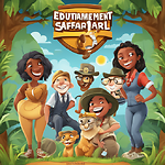 "Discover, Laugh, Learn: Join the Edutainment Safari Adventure!"