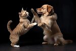 This is a funny video of cats and dogs