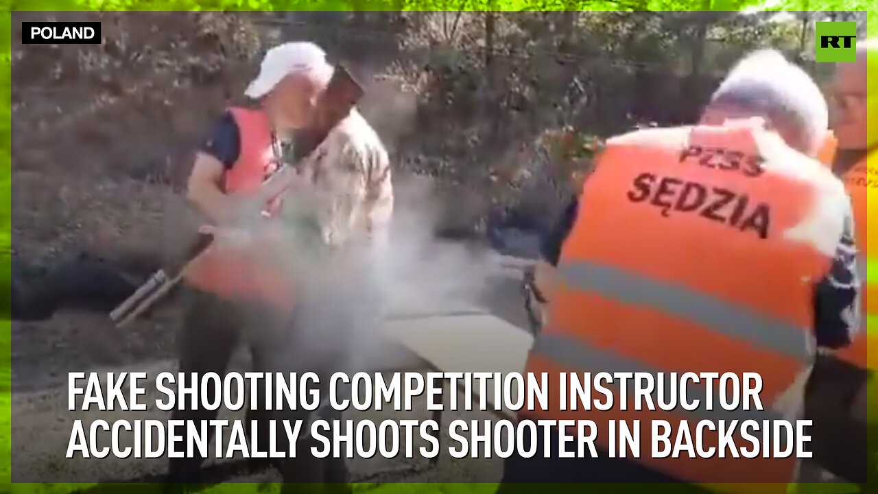 Fake shooting competition instructor accidentally shoots shooter in backside