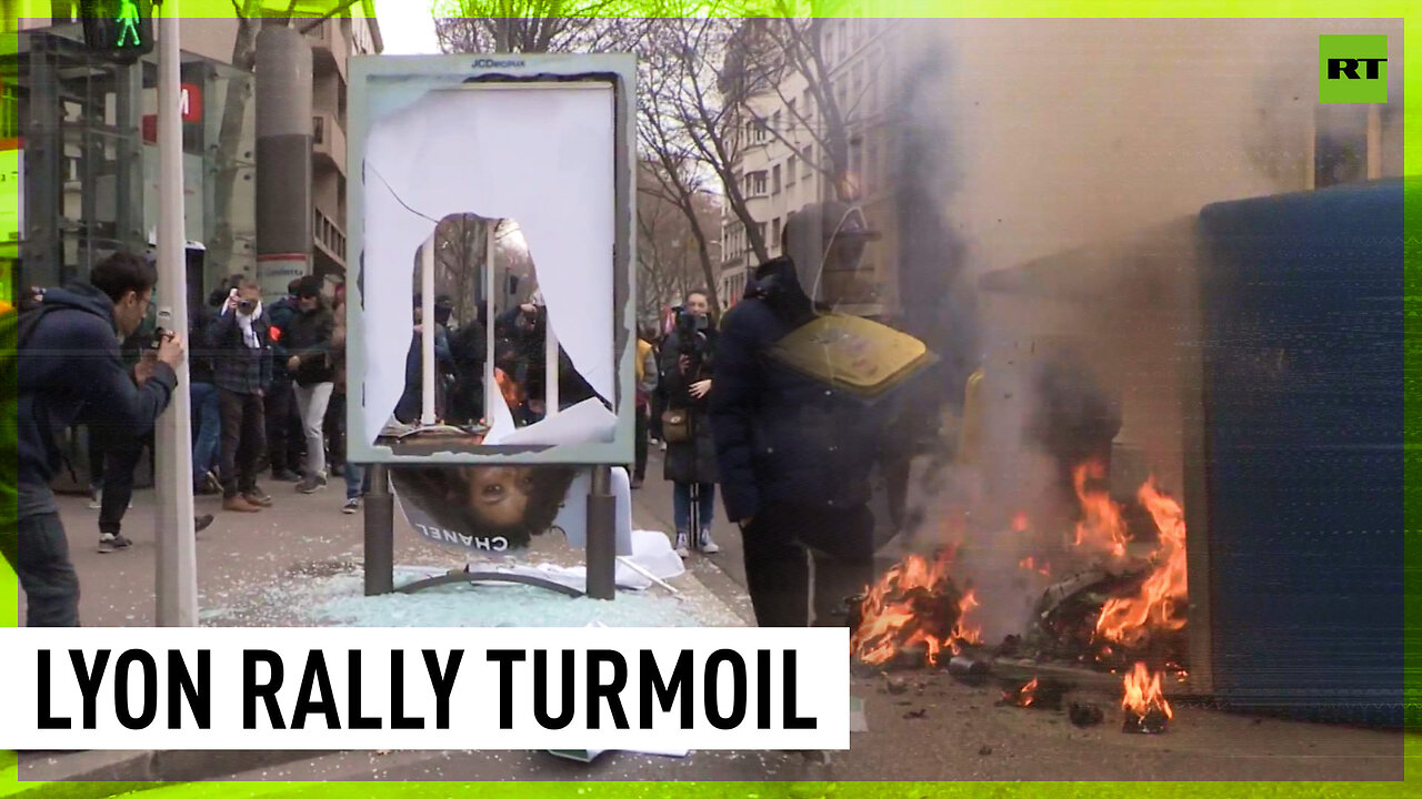 Tear gas fired, water cannons deployed at pension reform rally in Lyon