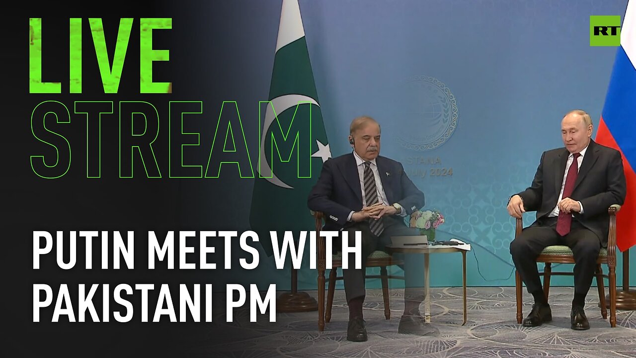 President Vladimir Putin meets with Prime Minister of Pakistan Shehbaz Sharif during SCO summit