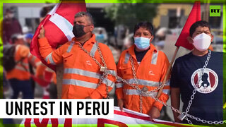 Miners' protest gets violent in Lima