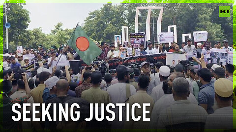 Families of Bangladeshi protests victims rally in Dhaka