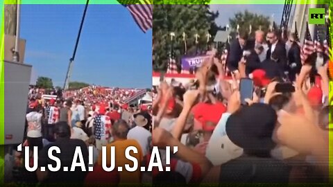 Trump supporters chant ‘USA, USA’ moments after attack on him