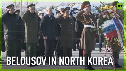 Russian Defense Minister lays flowers at monument to Soviet soldiers in DPRK