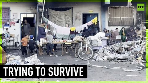 Displaced Palestinians seek refuge in debris of Beit Lahia school