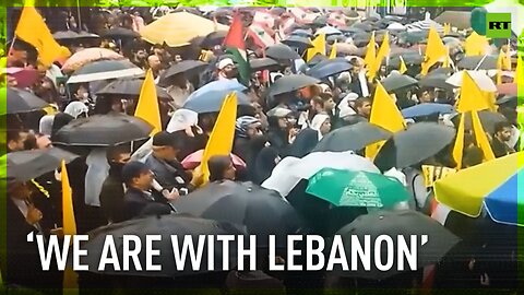 Iranians take to the streets to show solidary with Lebanon