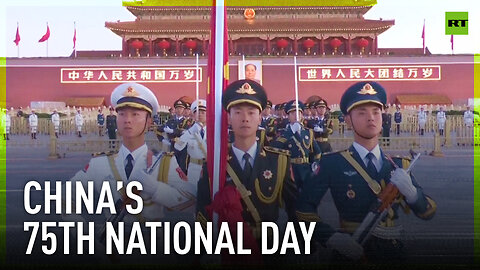 Beijing China holds flag-raising ceremony to mark 75th National Day