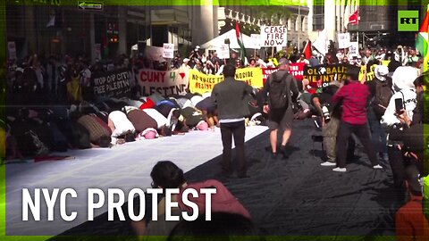 Pro-Palestinian protesters march in New York