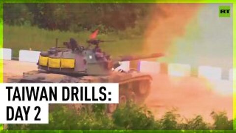 Jets and rockets fly at 2nd day of Taiwan army's live fire drills