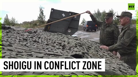 Russian defense minister inspects Swedish infantry vehicle captured in battle