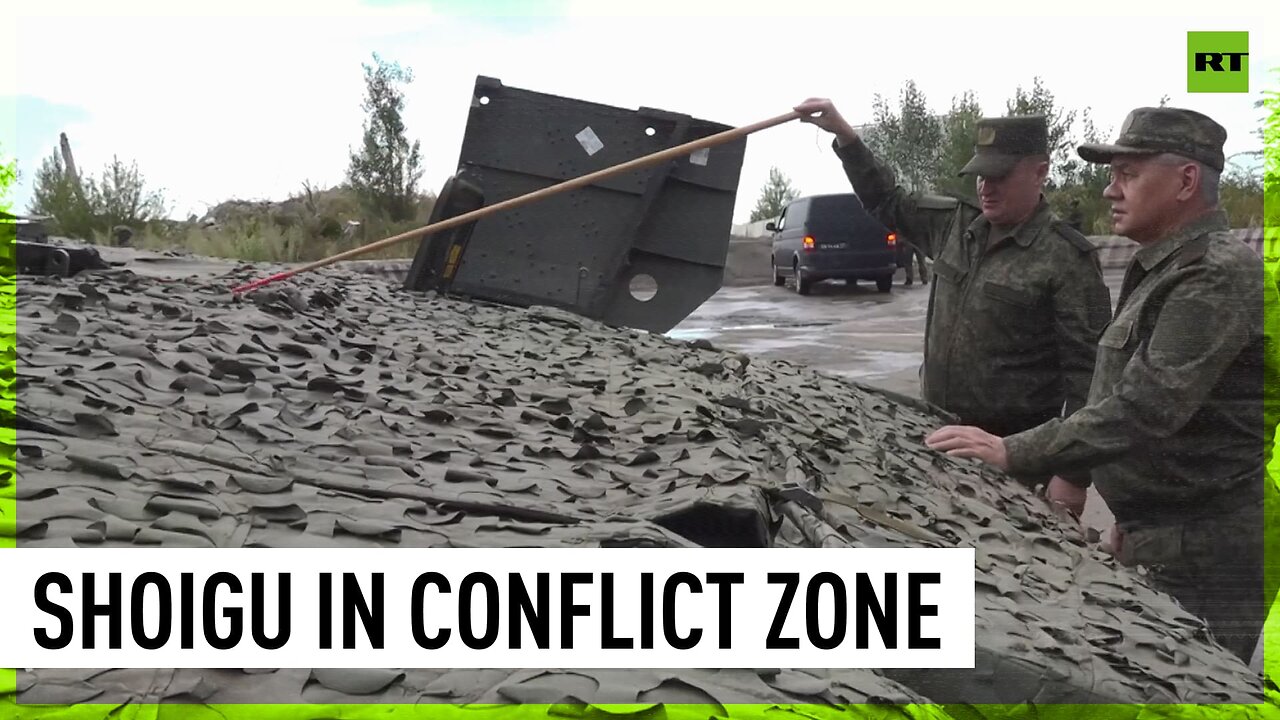 Russian defense minister inspects Swedish infantry vehicle captured in battle