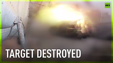 Russian Ka-52M takes out Ukrainian equipment