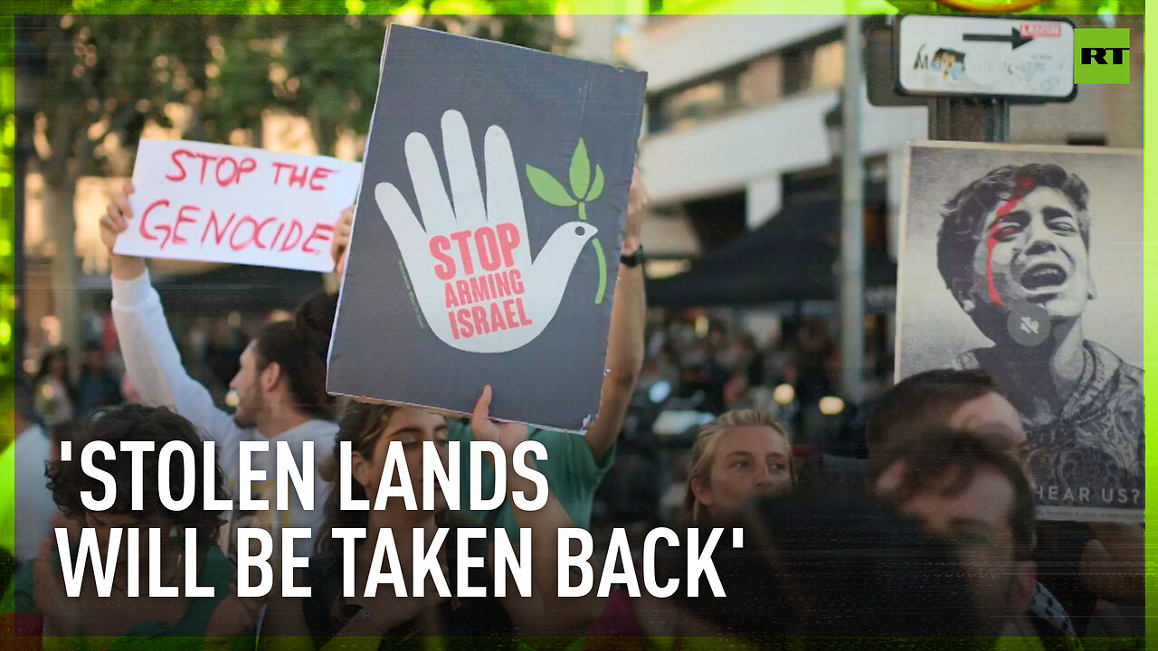 Palestinian supporters set up camp in Barcelona in solidarity with Gaza