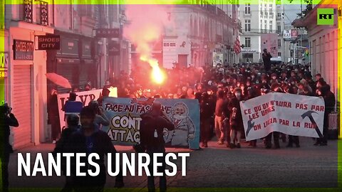 Chaos on Nantes streets following French elections