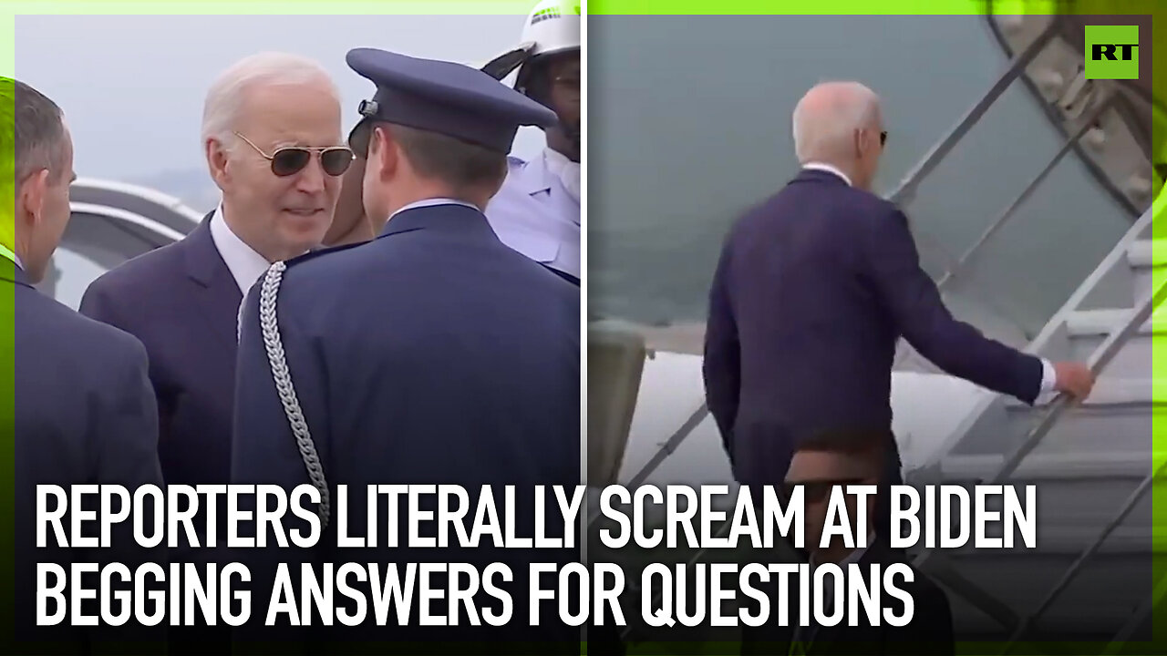 Reporters literally scream at Biden begging answers for questions