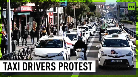 'We are not slaves' | Thousands of Madrid taxi drivers protest new law