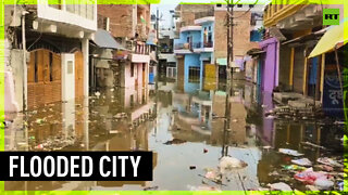 Indian city Prayagraj under floodwaters