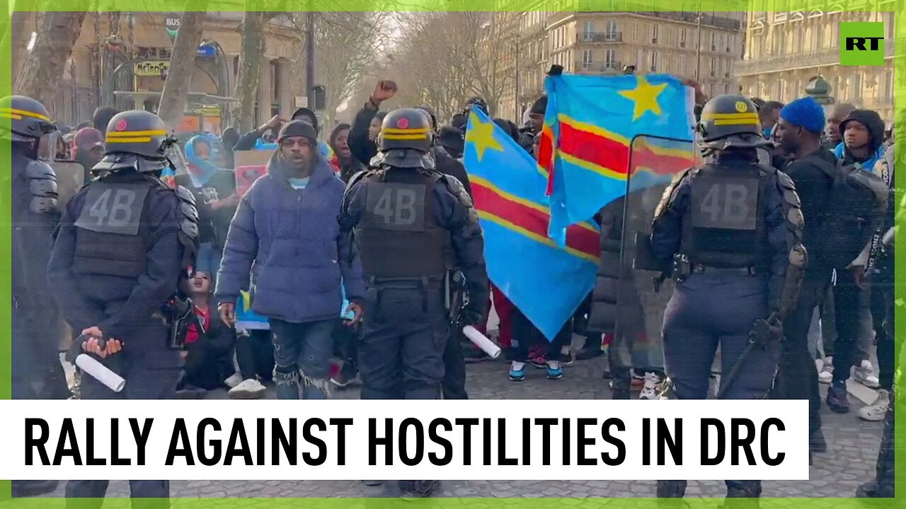 Congolese people protest in Paris against hostilities in DRC