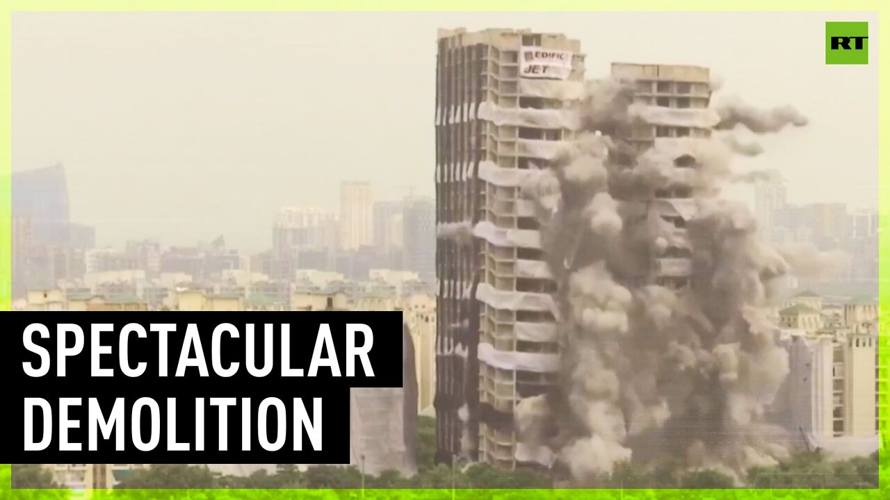 Boom! Illegally built Indian towers demolished in spectacular controlled blast