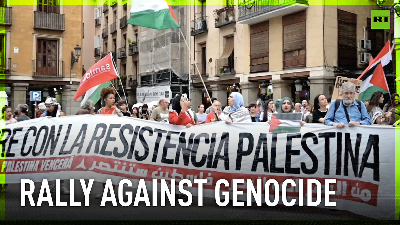 Pro-Palestine demonstrators support Spain's decision to join SA's genocide case against Israel