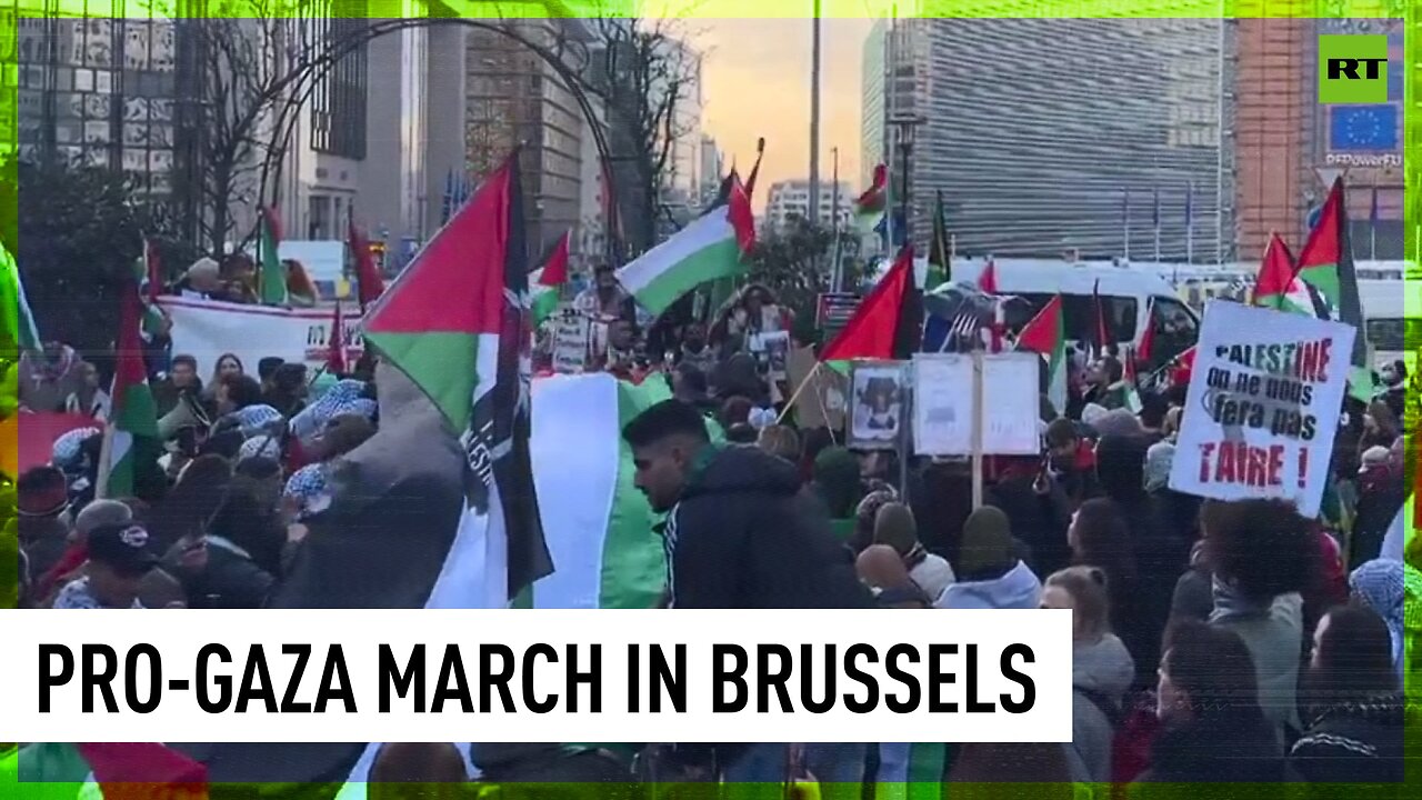 Gaza supporters march through Brussels