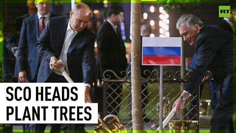 Putin, SCO leaders plant trees in Uzbekistan