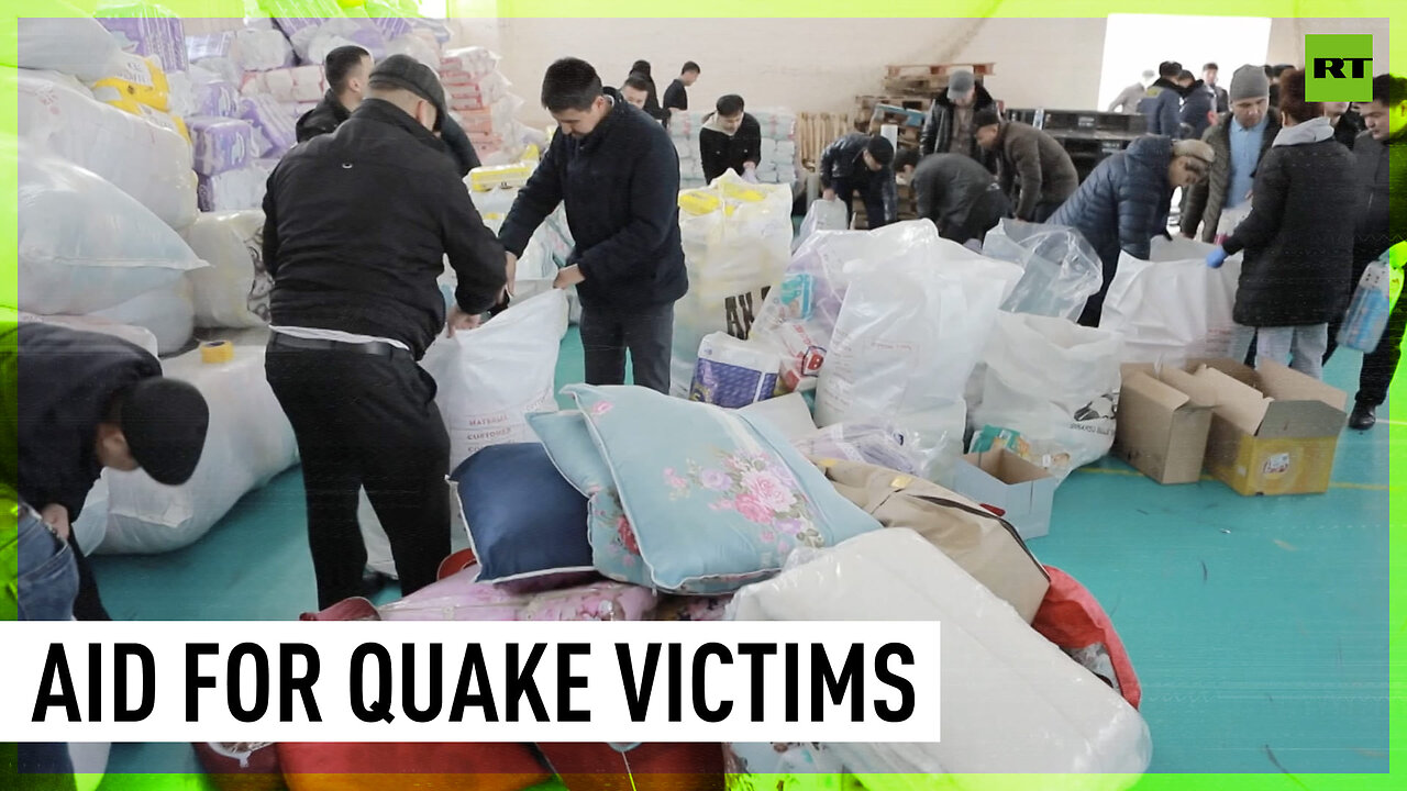 People in Uzbekistan collect aid for Türkiye earthquake victims