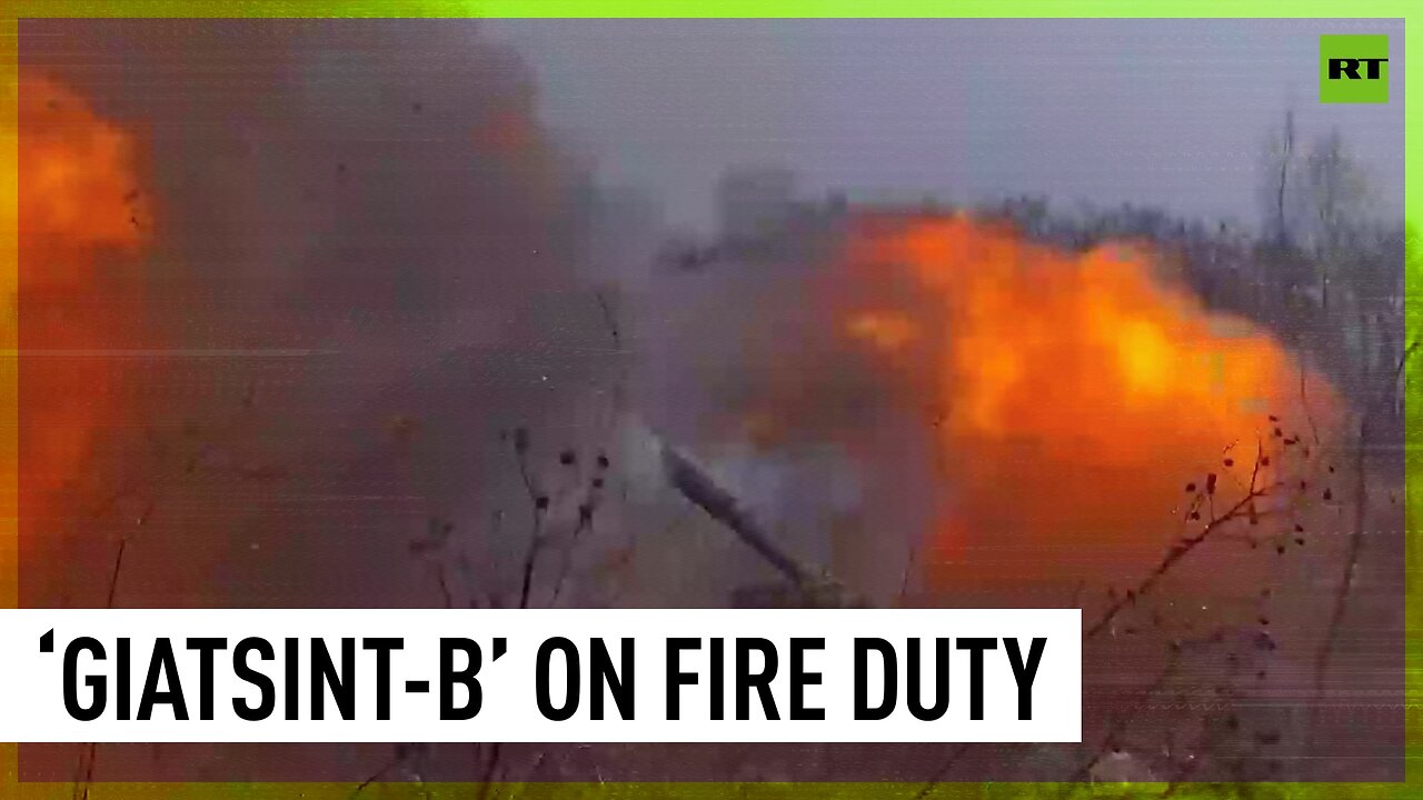Russian artillerymen strike hidden Ukrainian strongholds with ‘Giatsint-B’ gun