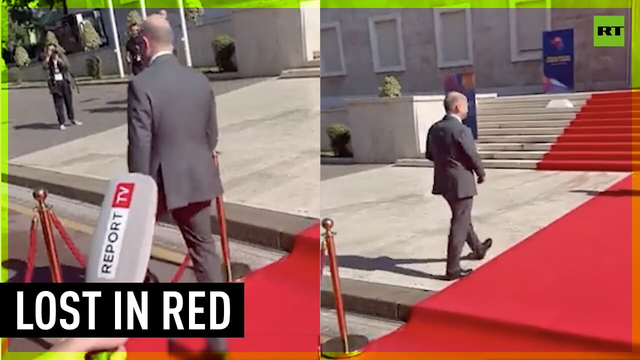 Red carpet can't tell German Chancellor Scholz where to go