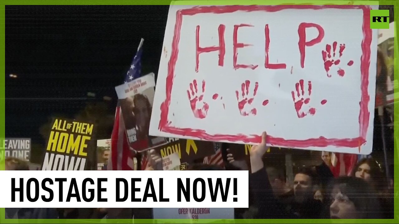 Israelis gather outside US Embassy in Tel Aviv to call for action