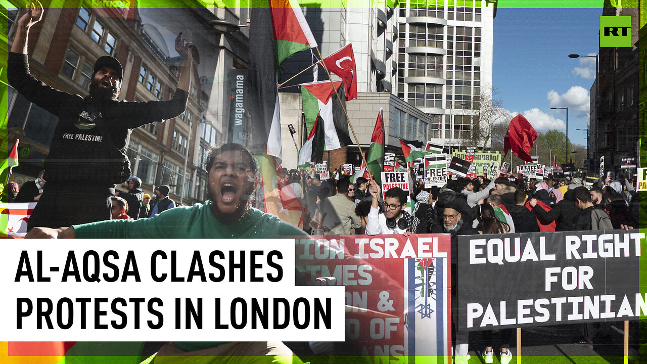 Clashes during Al-Aqsa solidarity protest at Israel’s embassy in London