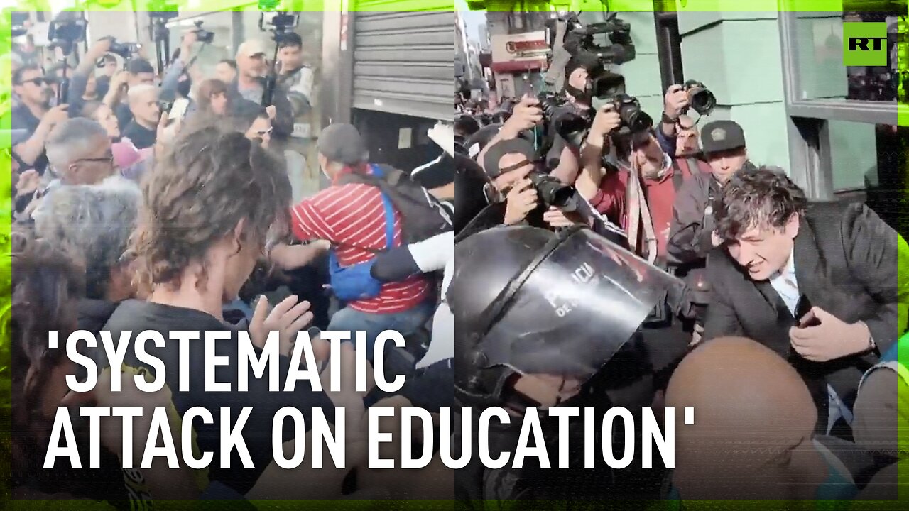 Violent clashes erupt at protest against Milei's university funding veto
