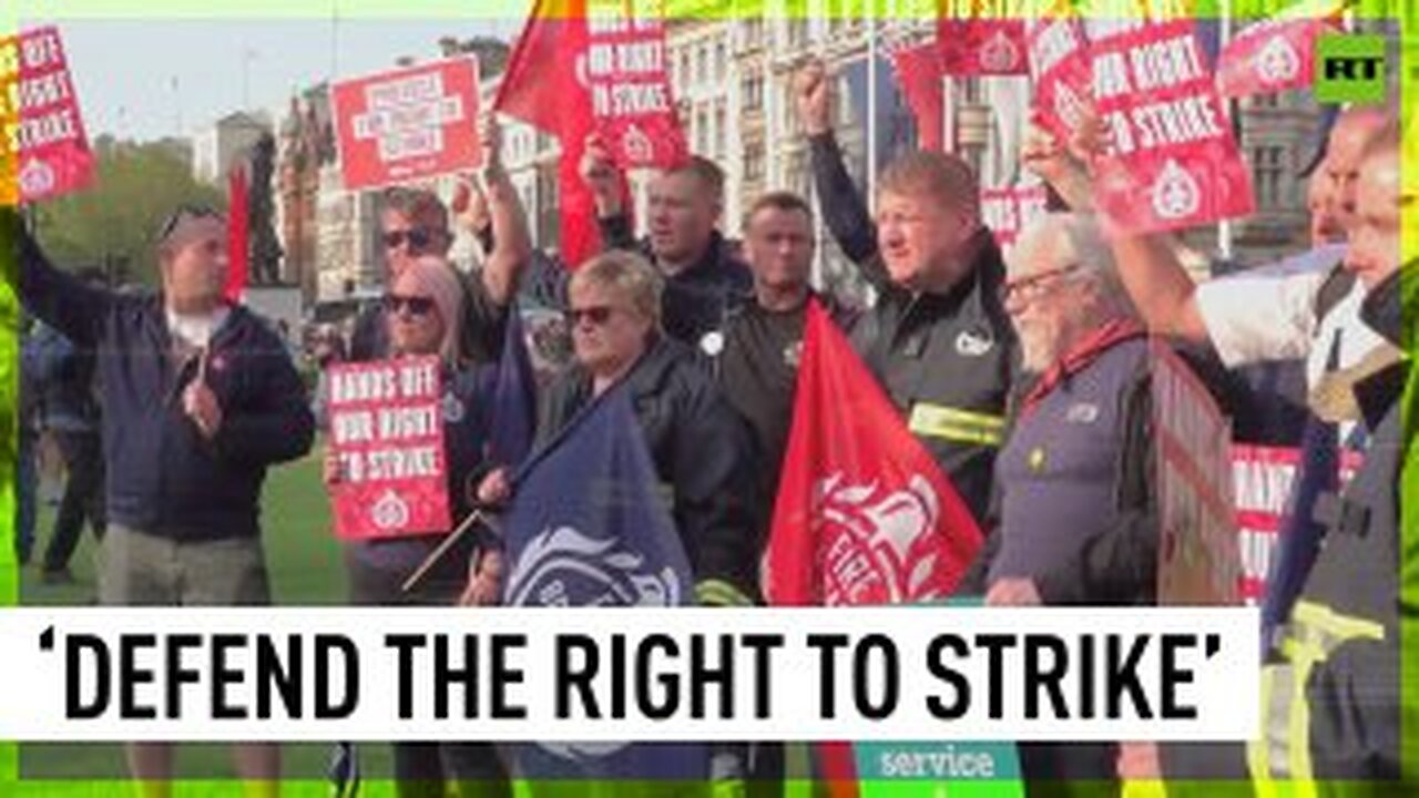 Demonstration held against anti-strike legislation in London