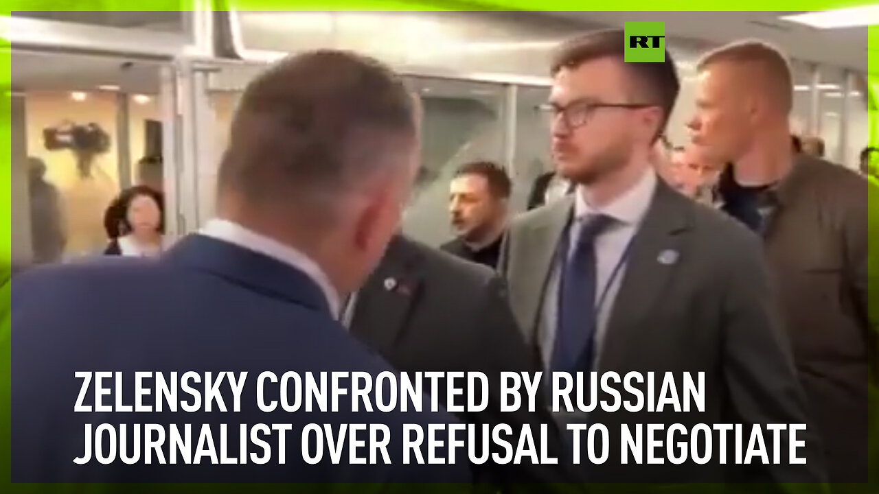 Zelensky confronted by Russian journalist over refusal to negotiate